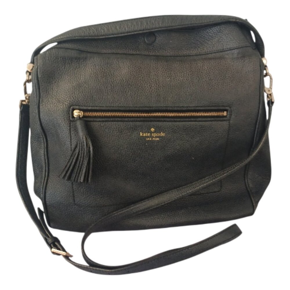 Kate Spade Michaela Chester Street Black Pebbled Leather Hobo Bag with Wallet - Picture 3 of 14